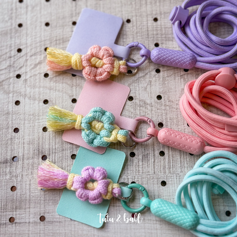 Mobile Phone Sling Strap with Flower