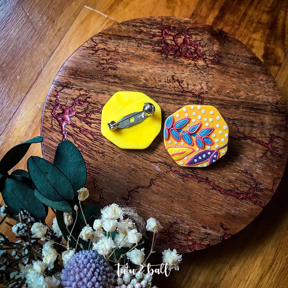 Sunshine Batik Brooch